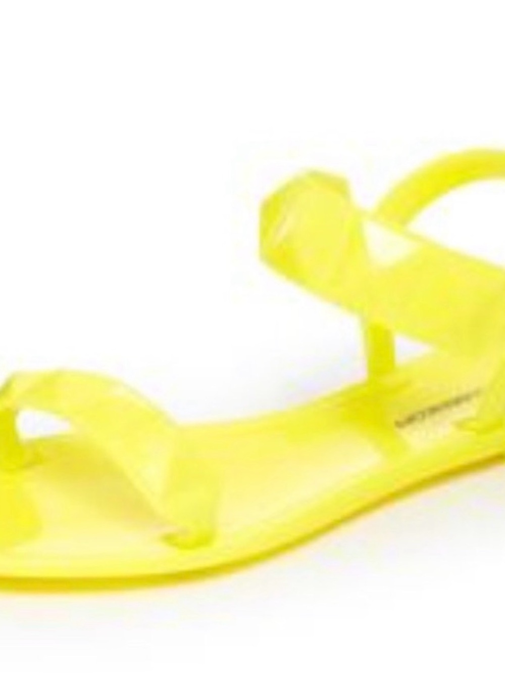 Rebecca Minkoff Neon Yellow Jelly Strap Sandals